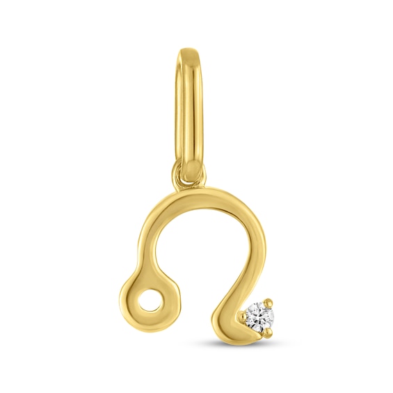 STUDIO BY KAY Lab-Grown Diamond Accent Leo Zodiac Charm 24K Yellow Gold Vermeil Sterling Silver