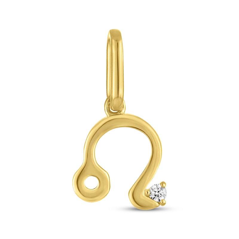 Main Image 1 of STUDIO BY KAY Lab-Grown Diamond Accent Leo Zodiac Charm 24K Yellow Gold Vermeil Sterling Silver