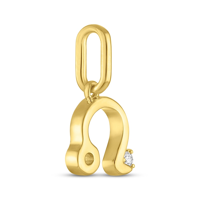 Main Image 2 of STUDIO BY KAY Lab-Grown Diamond Accent Leo Zodiac Charm 24K Yellow Gold Vermeil Sterling Silver