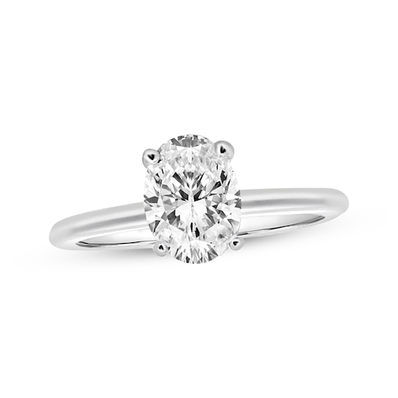 Now + Forever Certified Oval-Cut Diamond Solitaire Engagement Ring 1 ct tw Platinum (I/SI2)