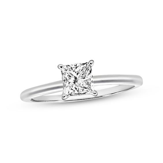 Now + Forever Certified Princess-Cut Diamond Solitaire Engagement Ring 1/2 ct tw Platinum (I/SI2)