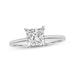 Now + Forever Certified Princess-Cut Diamond Solitaire Engagement Ring 1 ct tw Platinum (I/SI2)