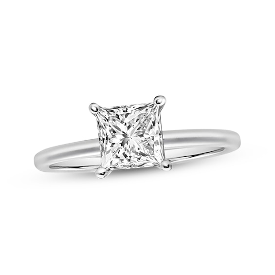 Now + Forever Certified Princess-Cut Diamond Solitaire Engagement Ring 1 ct tw Platinum (I/SI2)