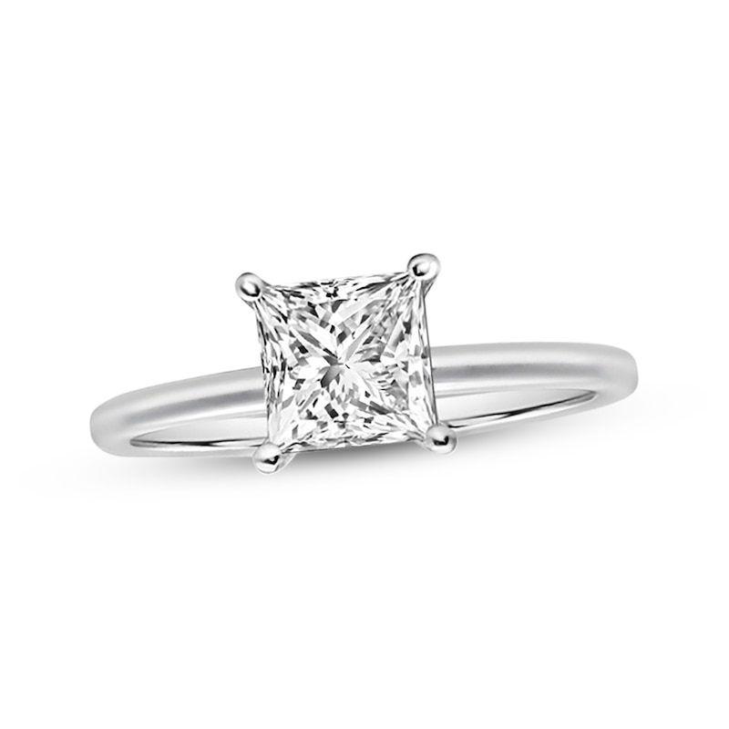Main Image 1 of Now + Forever Certified Princess-Cut Diamond Solitaire Engagement Ring 1 ct tw Platinum (I/SI2)