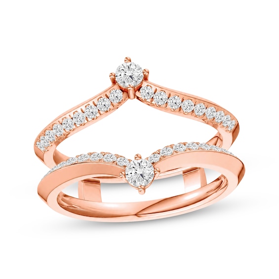 Now + Forever Round-Cut Diamond Enhancer Ring 1/2 ct tw 14K Rose Gold
