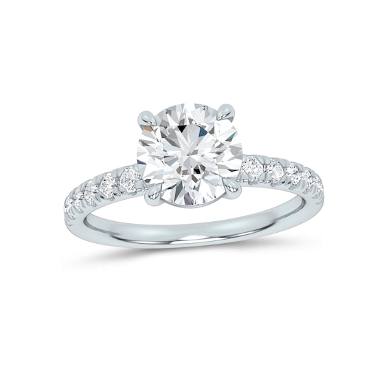 Natural Diamonds Engagement Ring 3/8 ct tw 14K White Gold