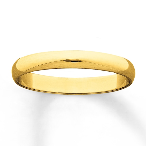 Men's Wedding Band 10K Yellow Gold 3mm - Size 10