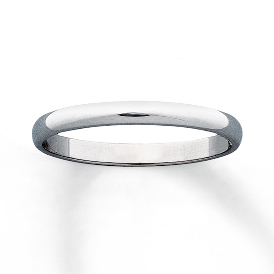 Women's Wedding Band 10K White Gold 2mm