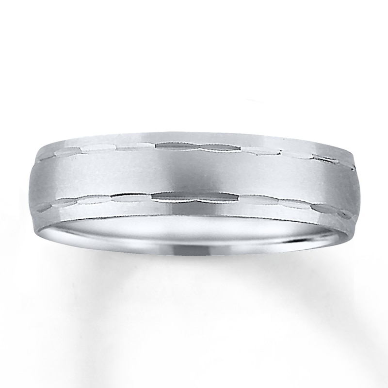 Main Image 1 of Now + Forever Wedding Band 10K White Gold 7mm