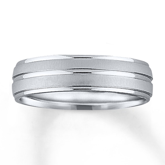 Now + Forever Wedding Band 10K White Gold 7mm