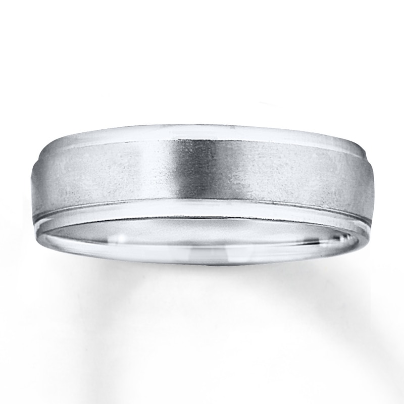 Wedding Band 10K White Gold 7mm