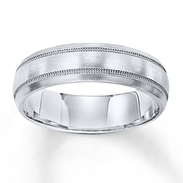Now + Forever Wedding Band 10K White Gold 7mm