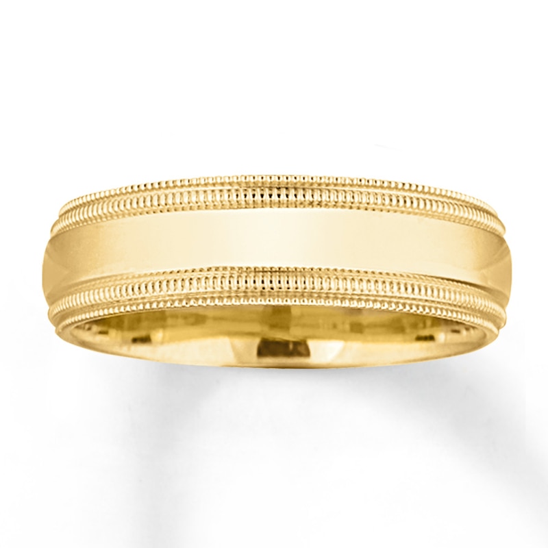 Wedding Band 10K Yellow Gold 6mm