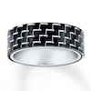 Thumbnail Image 1 of Now + Forever Men's Wedding Band Black Carbon Fiber Stainless Steel