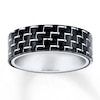 Thumbnail Image 0 of Men's Wedding Band Black Carbon Fiber Stainless Steel