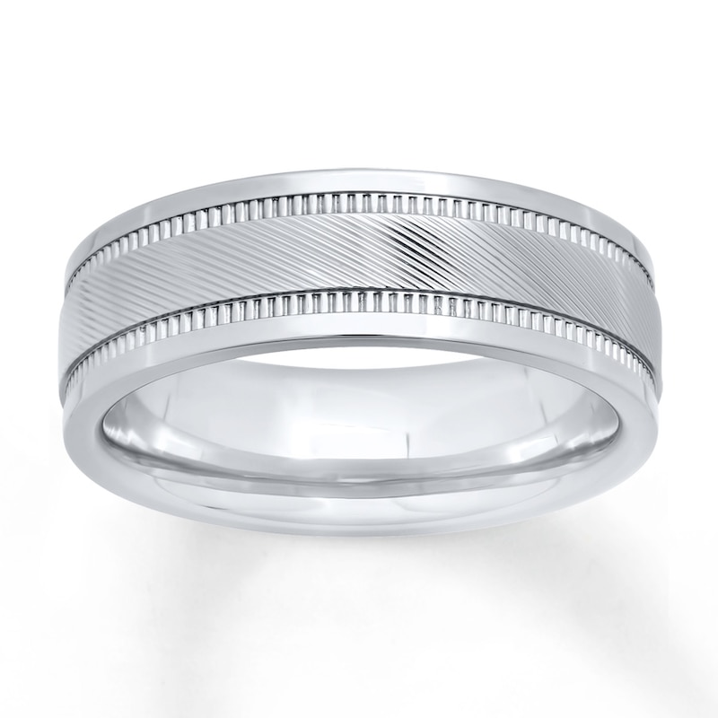 Men's Wedding Band Stainless Steel 8mm | Kay