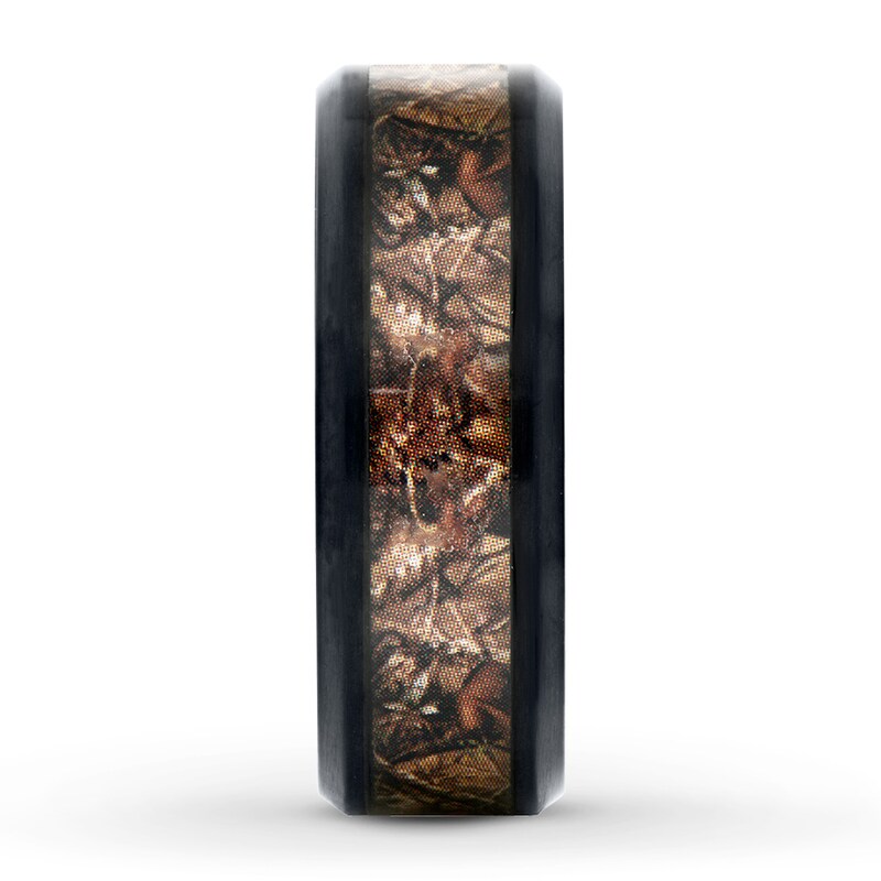 Main Image 2 of Now + Forever Men's Camouflage Wedding Band Stainless Steel/Carbon Fiber 8mm