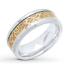 Thumbnail Image 2 of Now + Forever Men's Wedding Band Yellow Ion Plating Stainless Steel 8mm