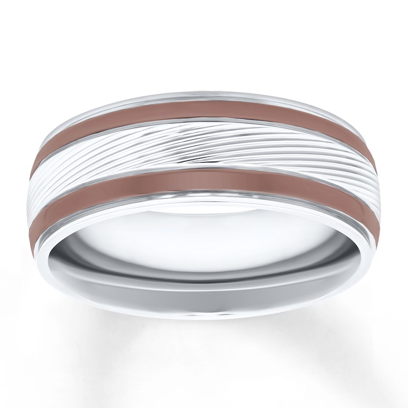 Main Image 1 of Now + Forever Wedding Band Stainless Steel 8mm