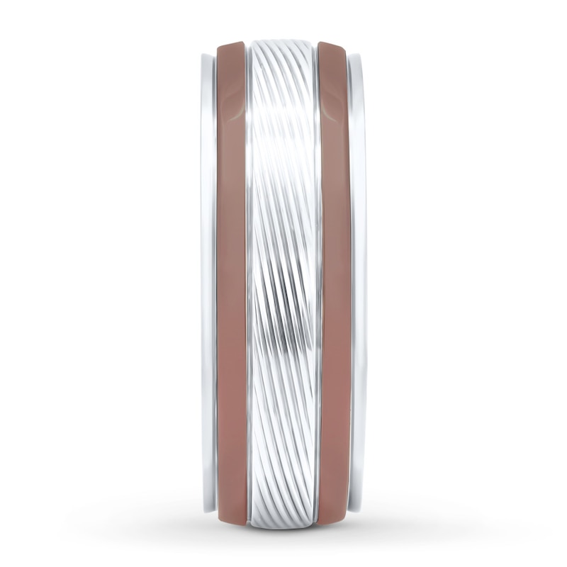 Main Image 3 of Now + Forever Wedding Band Stainless Steel 8mm