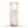 Thumbnail Image 3 of Now + Forever Men's Wedding Band Stainless Steel/Yellow Ion-Plating 8mm