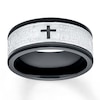 Thumbnail Image 1 of Now + Forever Men's Wedding Band Stainless Steel/Black Ion-Plating 9mm