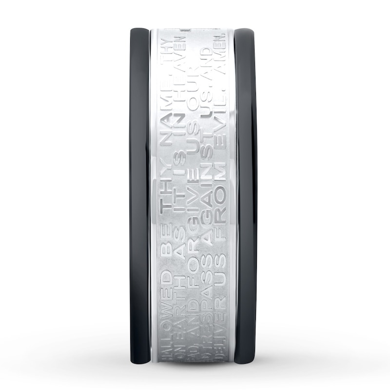 Main Image 3 of Now + Forever Men's Wedding Band Stainless Steel/Black Ion-Plating 9mm