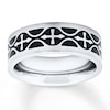 Thumbnail Image 1 of Now + Forever Men's Wedding Band Stainless Steel/Black Ion-Plating 7mm