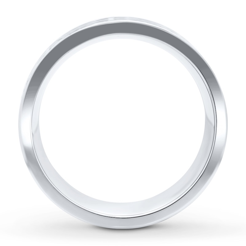 Main Image 2 of Now + Forever Men's Wedding Band Stainless Steel/Black Ion-Plating 7mm