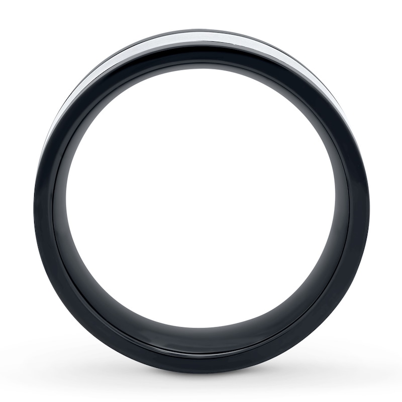 Main Image 2 of Now + Forever Men's Wedding Band Stainless Steel/Black Ion-Plating 8mm
