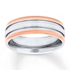 Thumbnail Image 1 of Now + Forever Men's Wedding Band Stainless Steel/Rose Ion-Plating 7mm