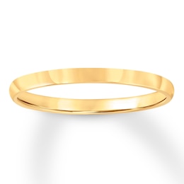 Wedding Band 14K Yellow Gold 2mm