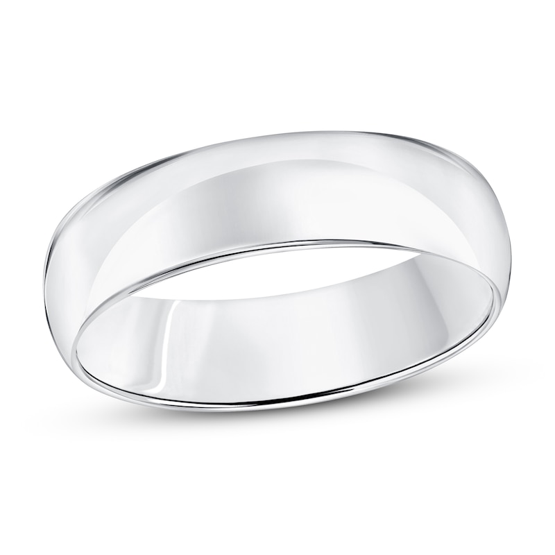 Main Image 1 of Wedding Band 14K White Gold 6mm