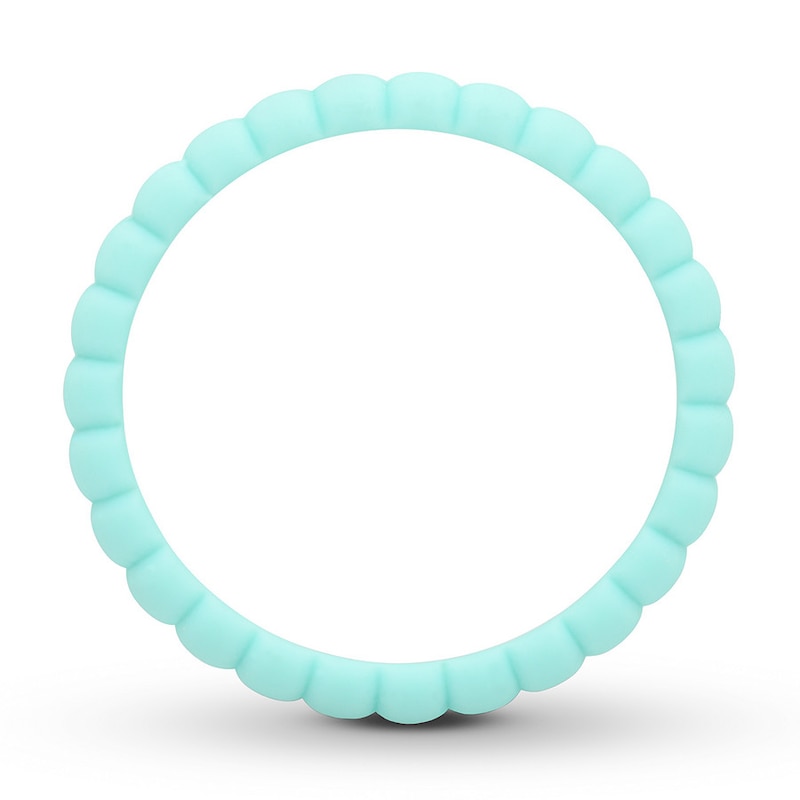 Blue Silicone Women's Wedding Band
