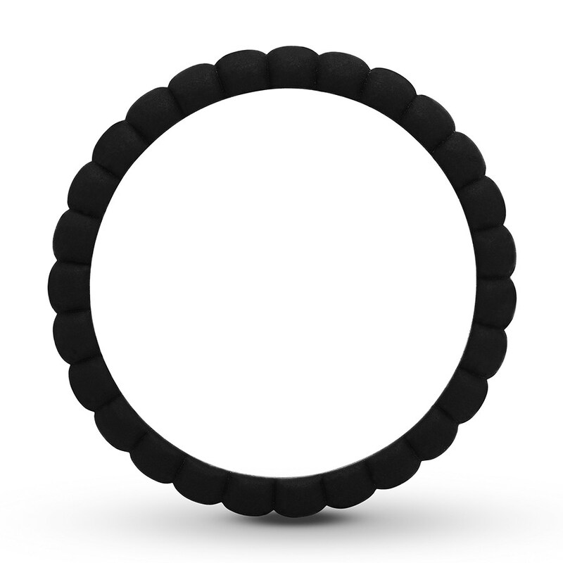 Black Silicone Women's Wedding Band
