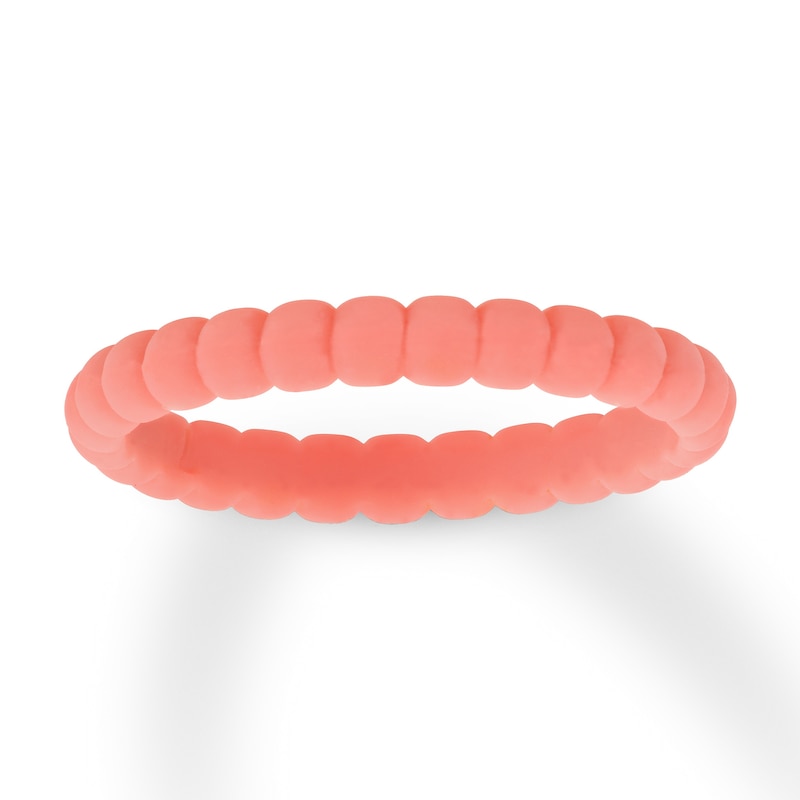 Main Image 1 of Now + Forever Peach Silicone Women's Wedding Band