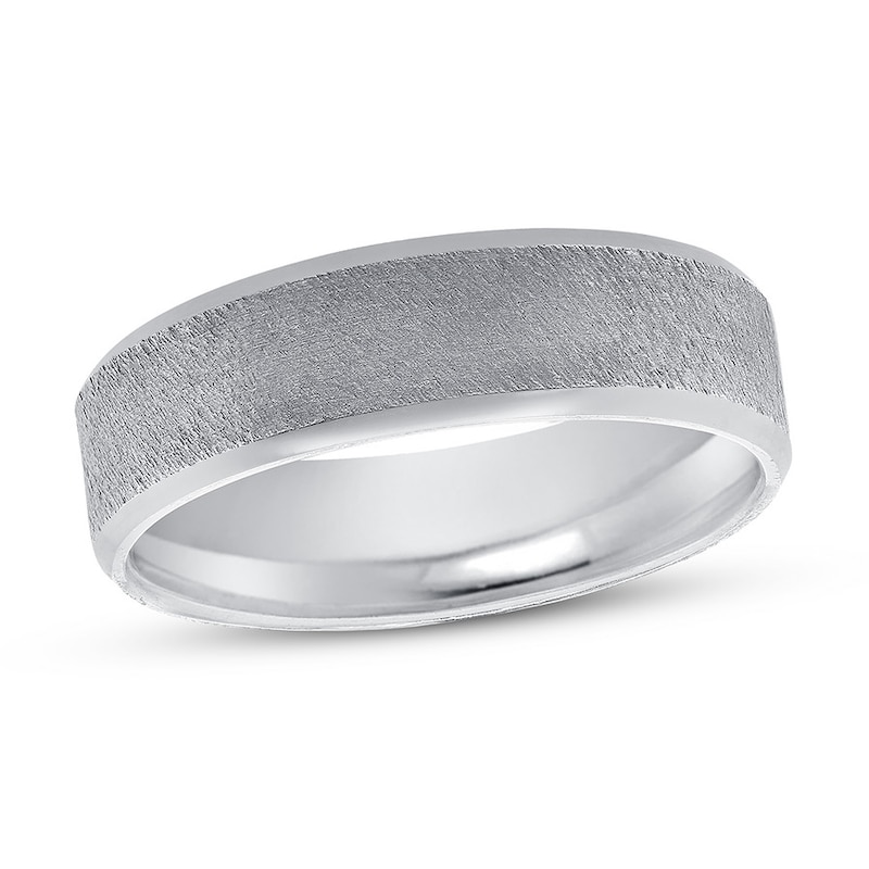 Main Image 1 of Now + Forever Textured Wedding Band Platinum 5mm