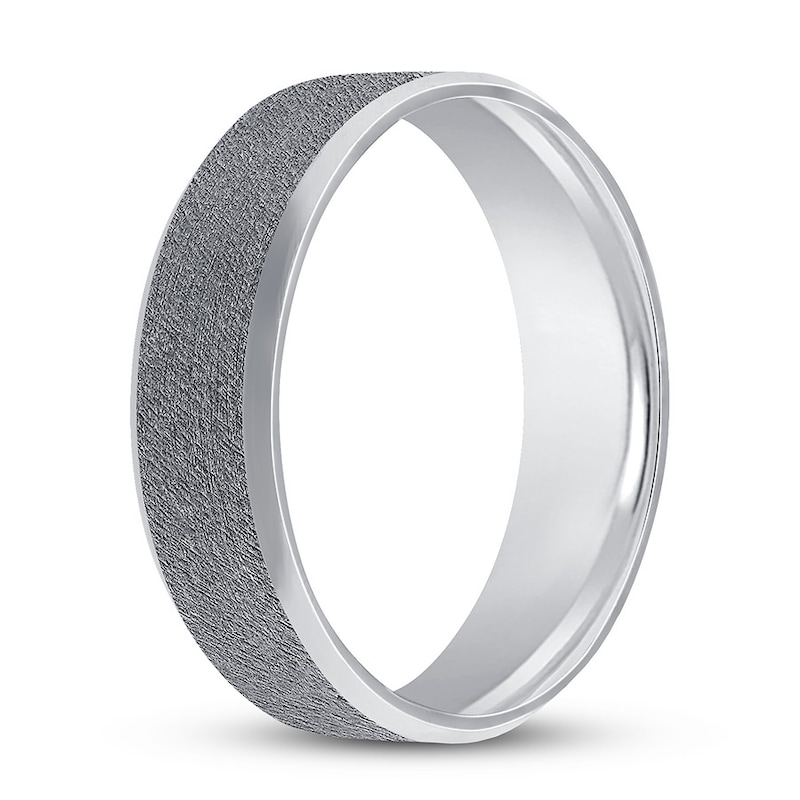 Main Image 2 of Now + Forever Textured Wedding Band Platinum 5mm