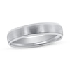 Thumbnail Image 1 of Now + Forever Satin Wedding Band Platinum 4mm