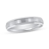 Thumbnail Image 1 of Now + Forever Satin Wedding Band Platinum 4mm