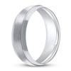 Thumbnail Image 2 of Now + Forever Satin Wedding Band Platinum 6mm