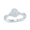 Thumbnail Image 4 of Now + Forever Oval-Cut Diamond Double-Halo Engagement Ring 1/2 ct tw 14K White Gold