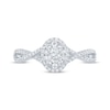 Thumbnail Image 6 of Now + Forever Oval-Cut Diamond Double-Halo Engagement Ring 1/2 ct tw 14K White Gold