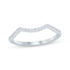 Thumbnail Image 8 of Now + Forever Diamond Contour Wedding Band 1/8 ct tw 14K White Gold