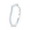 Thumbnail Image 9 of Now + Forever Diamond Contour Wedding Band 1/8 ct tw 14K White Gold