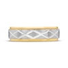 Thumbnail Image 3 of Now + Forever Men's Diamond-Cut Geometric Wedding Band 10K Two-Tone Gold
