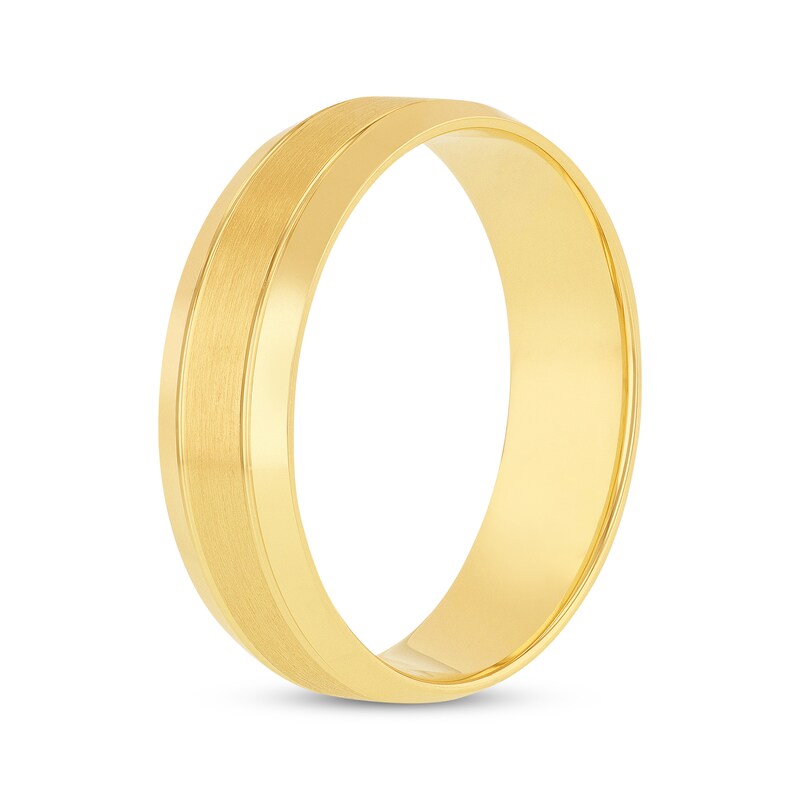 Main Image 2 of Now + Forever Men's Brushed Wedding Band 10K Yellow Gold