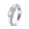 Thumbnail Image 1 of THE LEO Legacy Lab-Created Diamond Emerald-Cut Three-Stone Anniversary Band 1-1/3 ct tw 14K White Gold