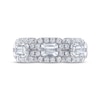 Thumbnail Image 2 of THE LEO Legacy Lab-Created Diamond Emerald-Cut Three-Stone Anniversary Band 1-1/3 ct tw 14K White Gold