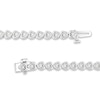 Thumbnail Image 2 of Round-Cut Diamond Heart Link Bracelet 1/2 ct tw Sterling Silver 7.25”